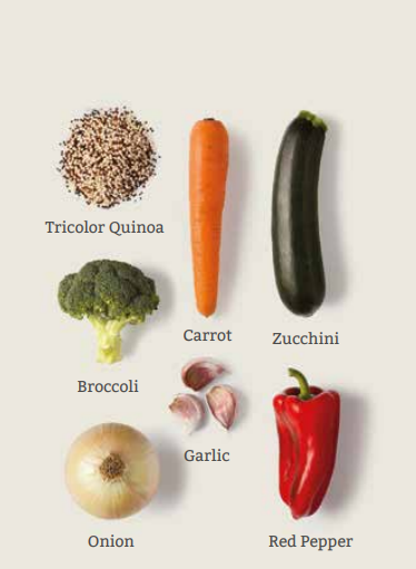 Organic Tricolor Quinoa with vegetables