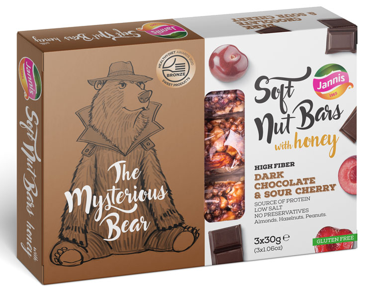 Buy Soft Nut Bars with Dark Chocolate, Sour Cherry & Honey