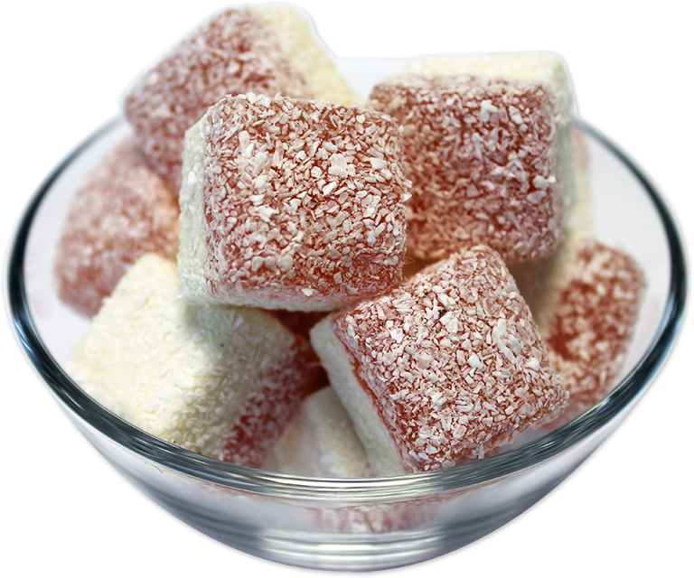 Strawberry & Caramel Turkish Delight with Coconut